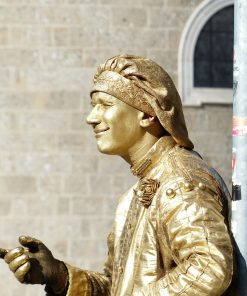 golden statue man to entertain your guests